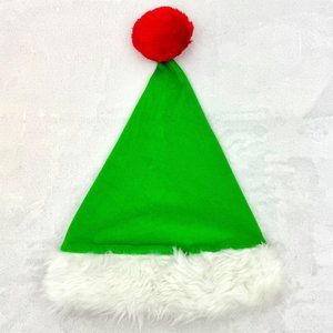 Costumes USA Christmas Holiday Elf Santa Hat Adult One Size Green White Red